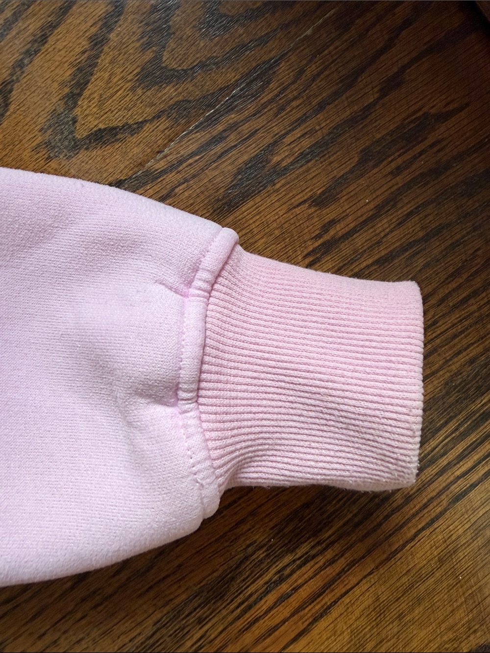 Pink Palm Puff Hawaii Hibiscus" Hoodie in Blush in XXS - Picture 5 of 6